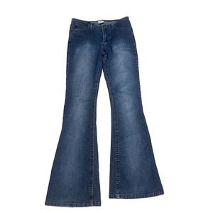 Vintage Y2K Mud Jeans Size 5 Flare Low Rise No Waistband Cotton/spandex Blend